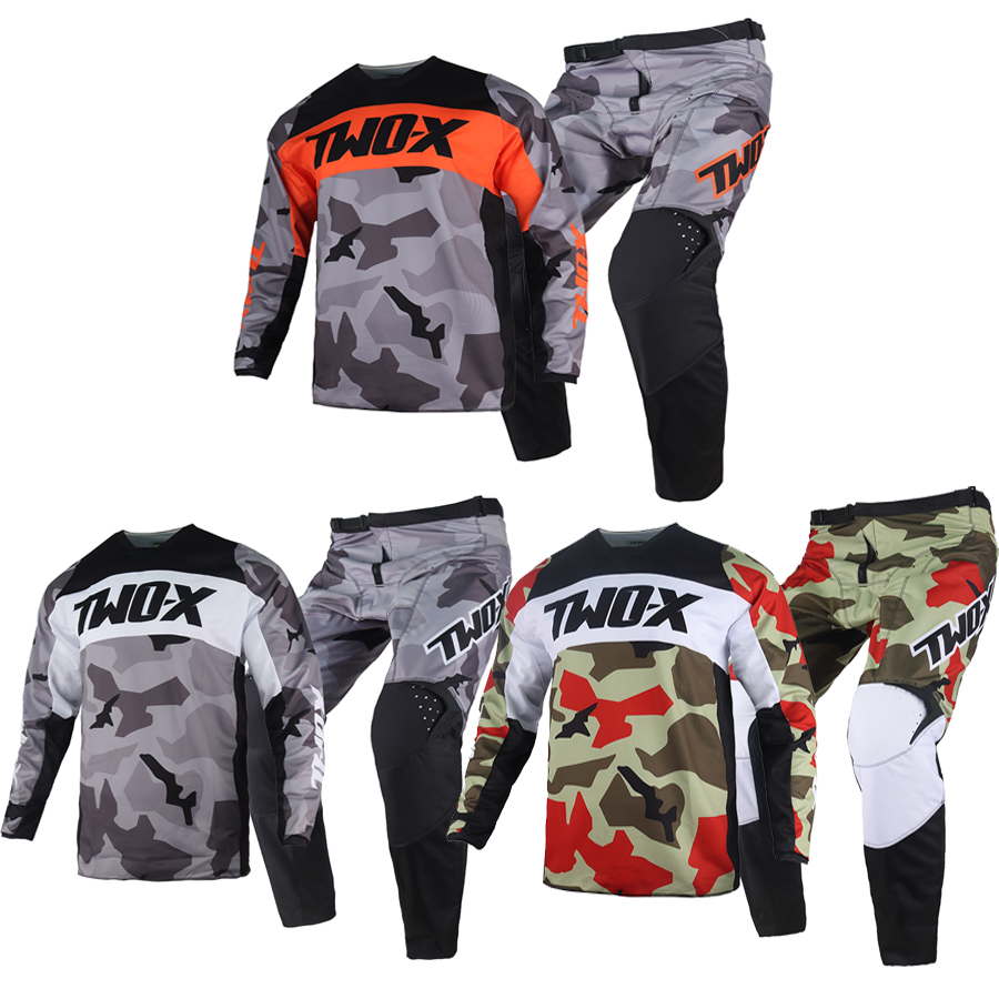 Motorcycle Gear Bundle - Two-X Motocross-Trikot und Hosen-Kombi-Set, Dirt-Bike-MX-Racing-Offroad-Enduro-Moto-Anzug für