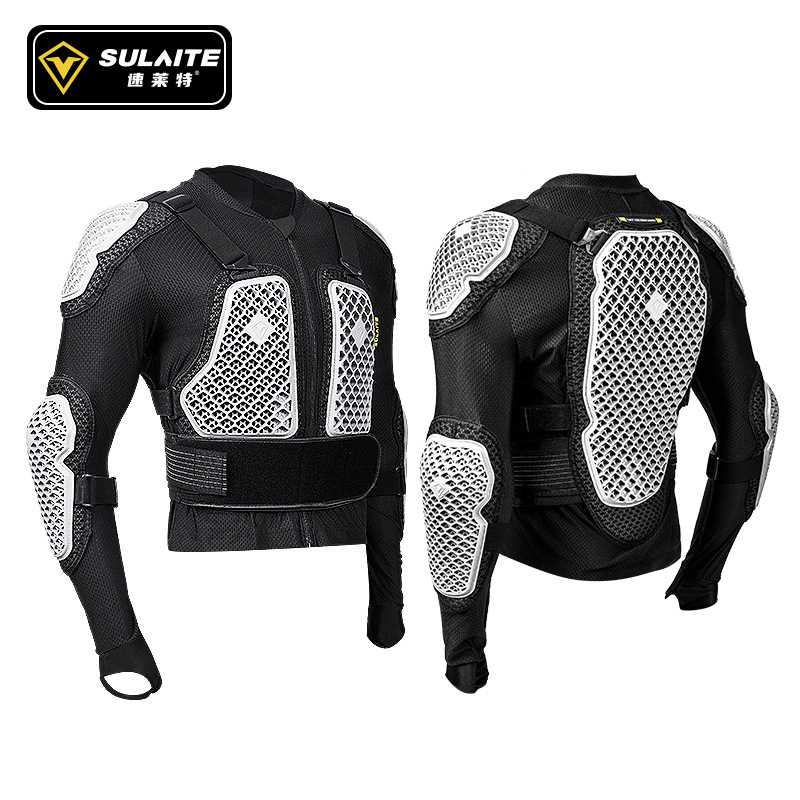 Motorcycle Gear White - SULAITE Motorradjacke und Hosen-Set für Herren,