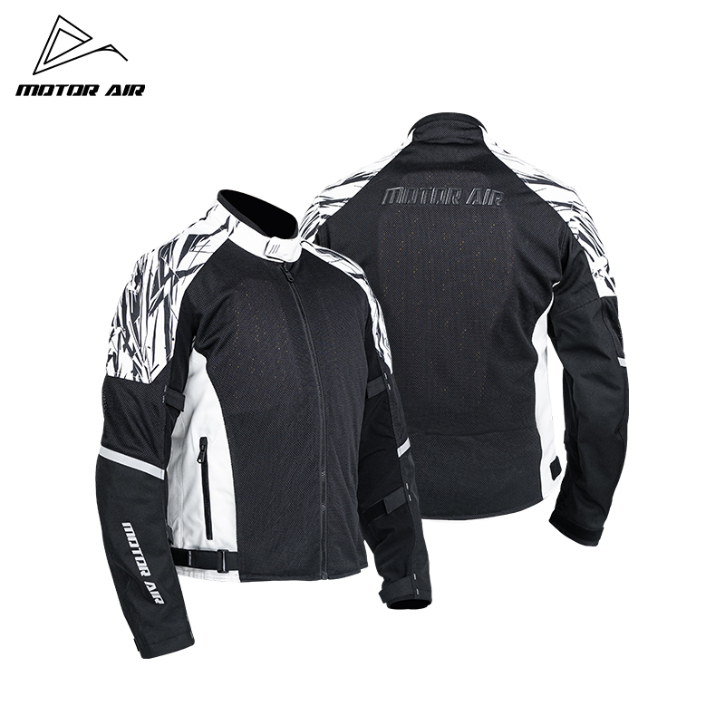 Motorcycle Gear White - Neueste Schwarz-Weiße Motorradjacke Herren-Fahrbekleidung Frühling &